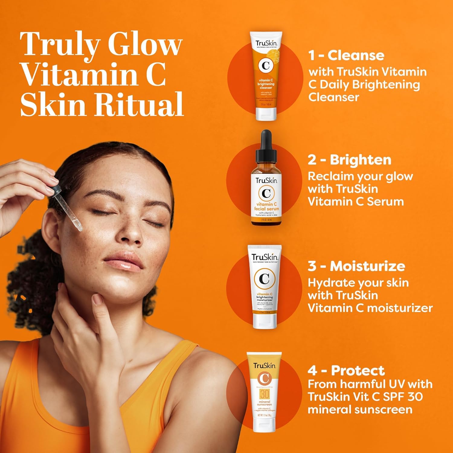 Vitamin C Facial Serum – Anti-Aging Formula with Hyaluronic Acid and Vitamin E – Brightening Treatment for Dark Spots, Skin Tone, Fine Lines, and Wrinkles, 2 Fl Oz